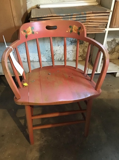 Painted wooden chair