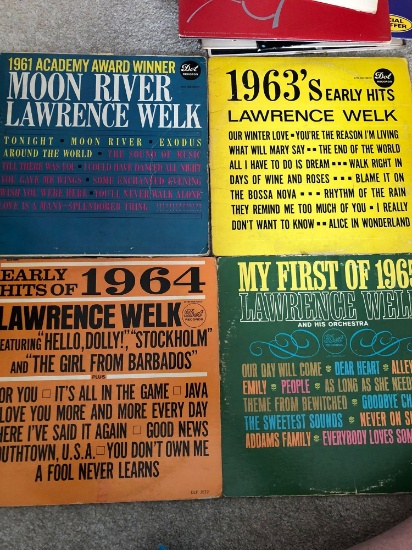 Lawrence Welk 4 album lot w/1961 Moon Ruver, 1963 hits, 1964 hits, 1965 first