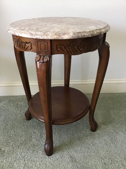 Marble top parlor table