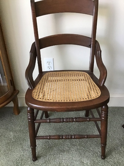 Rattan bottom chair