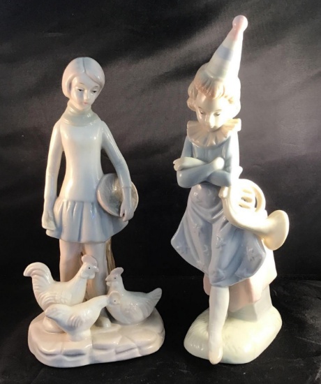 Pair of figures. In the style of Lladro