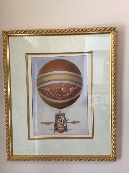 Gold framed print. The St. Georges Field balloon.