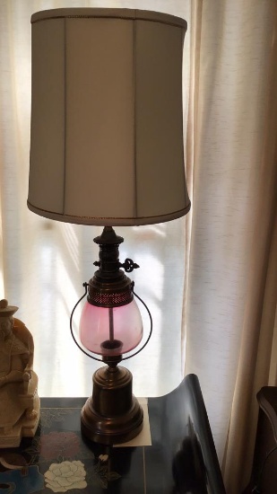 Glass globe lamp.  Vintage