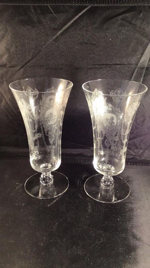 Eight footed goblets.  Heisey