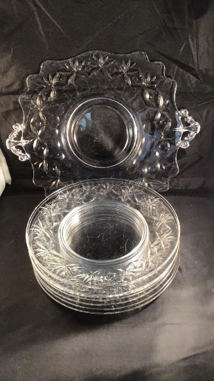 Serving platter with six plates
