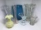 Lot vases.  Fenton, crystal, art glass.