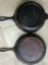 Two #8 Cast iron skillets, Marked USA