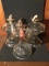 Three oil lamp bases.  Ten inches