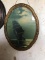 17 inch oval ship print.  Antique frame