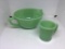 Fireking jadeite batter bowl and jadeite mug