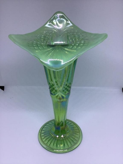 Mosser Glass carnival vase.  11 inches