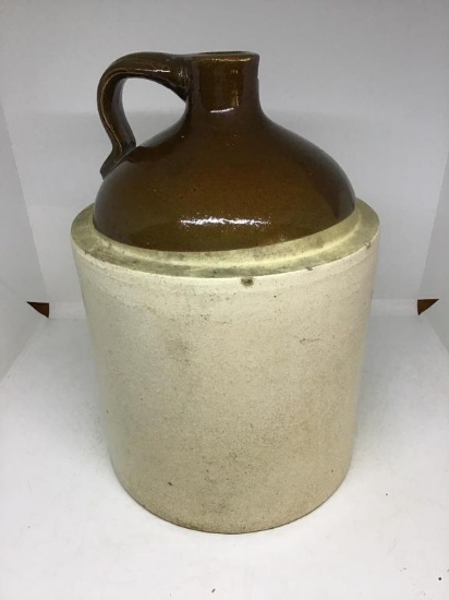 One gallon crock jug.  Unmarked