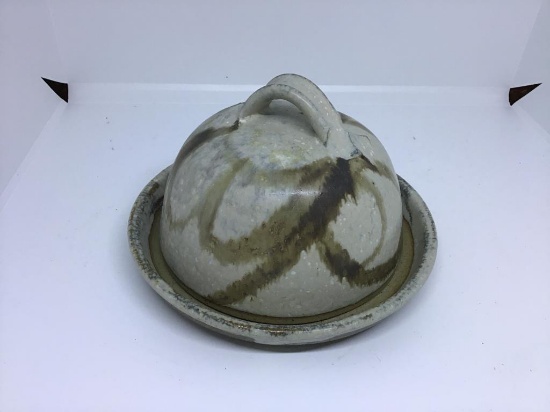 Rosen’s Zaros pottery covered cheese/butter dish