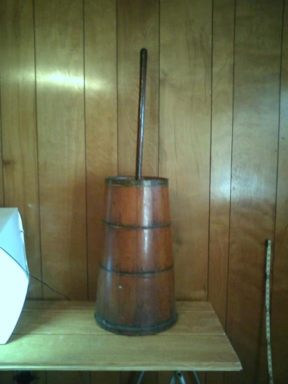 Wooden churn 22" tall bottom