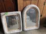 2 Pc wicker mirror set.  24x20 & fine toop 31x20