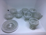 Opalescent hobnail lot