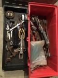 Tool lot.  Tool box, hammers, wrenches, etc.