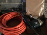 Air hose, sandpaper, torch, drill