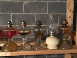 Five oil lamps