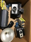Camera lot.  Polaroid, kodak