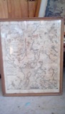 2 framed maps Penobscot Bay Region 18x23 & The