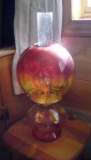 Oil Lamp red /yellow paint chipping