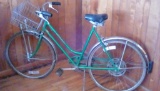 Schwinn Bicycle green with basket Collegiate