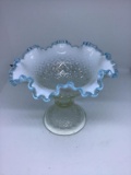 Opalescent compote.  6 inches tall.