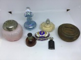 Lot perfume bottles,  vanity items.