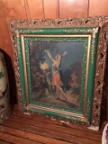 Indian maiden print. In antique frame measuring