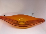 Orange console bowl .  18 inches