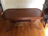 Duncan Phyfe mahogany coffee table.