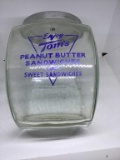 Large vintage Toms peanut butter sandwich jar