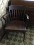 Solid oak office chair