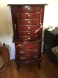 Contemporary Mahogany floor  model jewelry chest