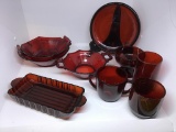 Large lot of Ruby Red glassware