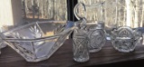 Lot fancy depression glass, crystal