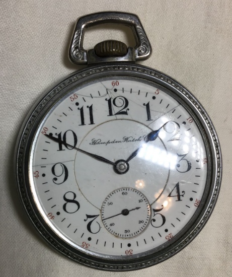 Hampden Watch Co. pocket watch.  It runs.  The