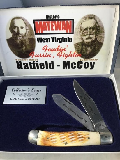 Hatfield McCoy knife, Wild Bill Hickok knife.