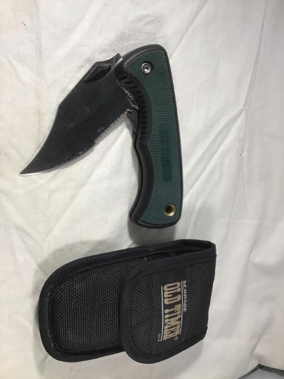 Schrade Old Timer one blade knife in sheath
