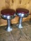 Pair of vintage chrome soda fountain stools