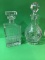 Lot of two heavy crystal decanters with stoppers