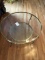 LeBarge glass and brass round table.  36 inch
