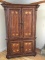 Large armoire.  Inlaid panels.  81 inches tall,