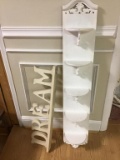 Wooden 5 tier what not shelf, Dream signed