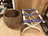 Large snake basket, suitcase butler