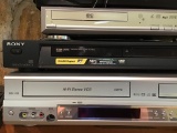Two VCRs, two DVD players