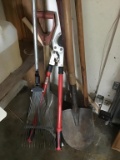 Shovels, rake, trimmer and other lawn tools