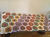 Colorful cotton throw.  56 x 52 inches