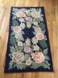 30 x 53 inch hooked rug
